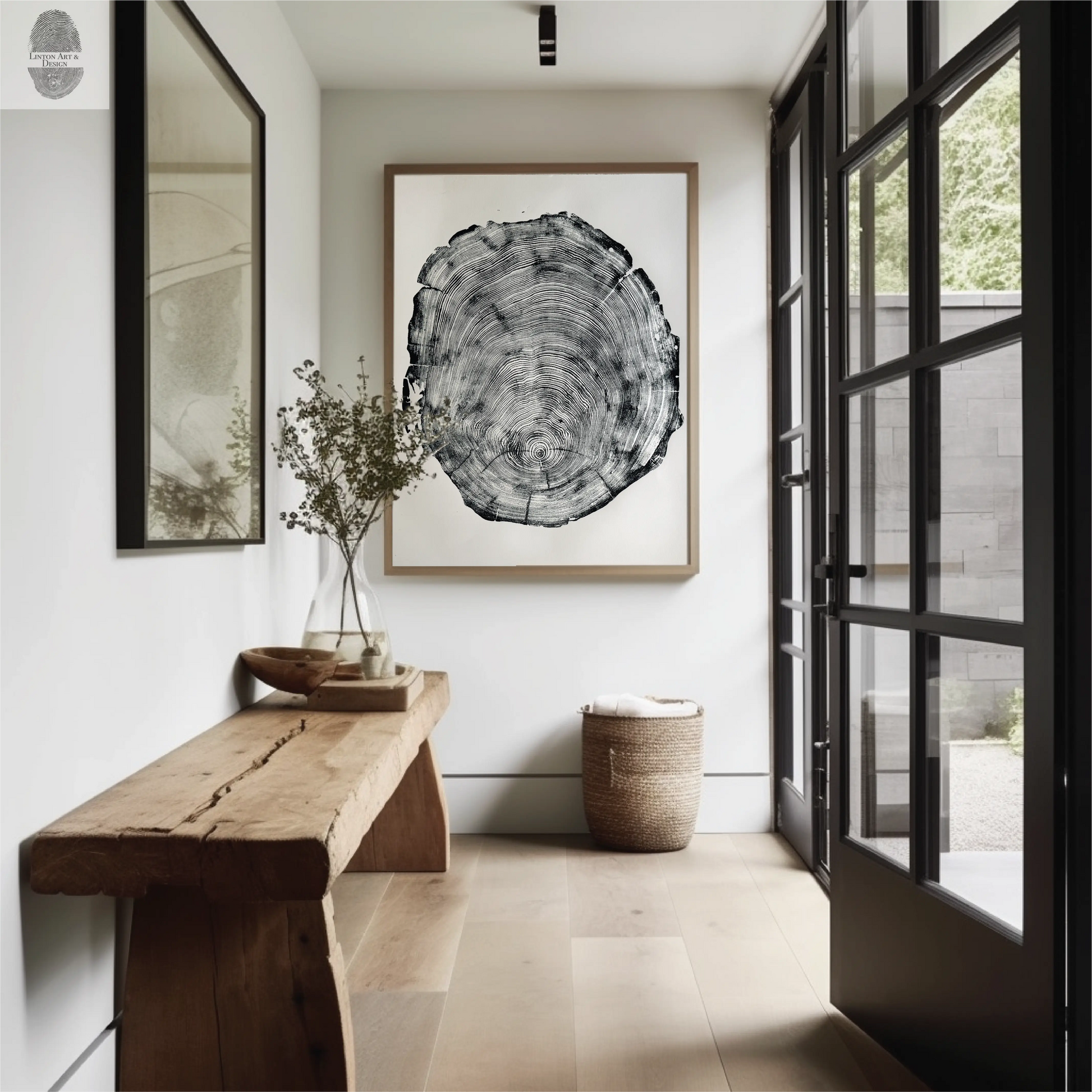 San Francisco Redwood 36x48 Inches. Original Signed artwork made from Real Redwood lintonart