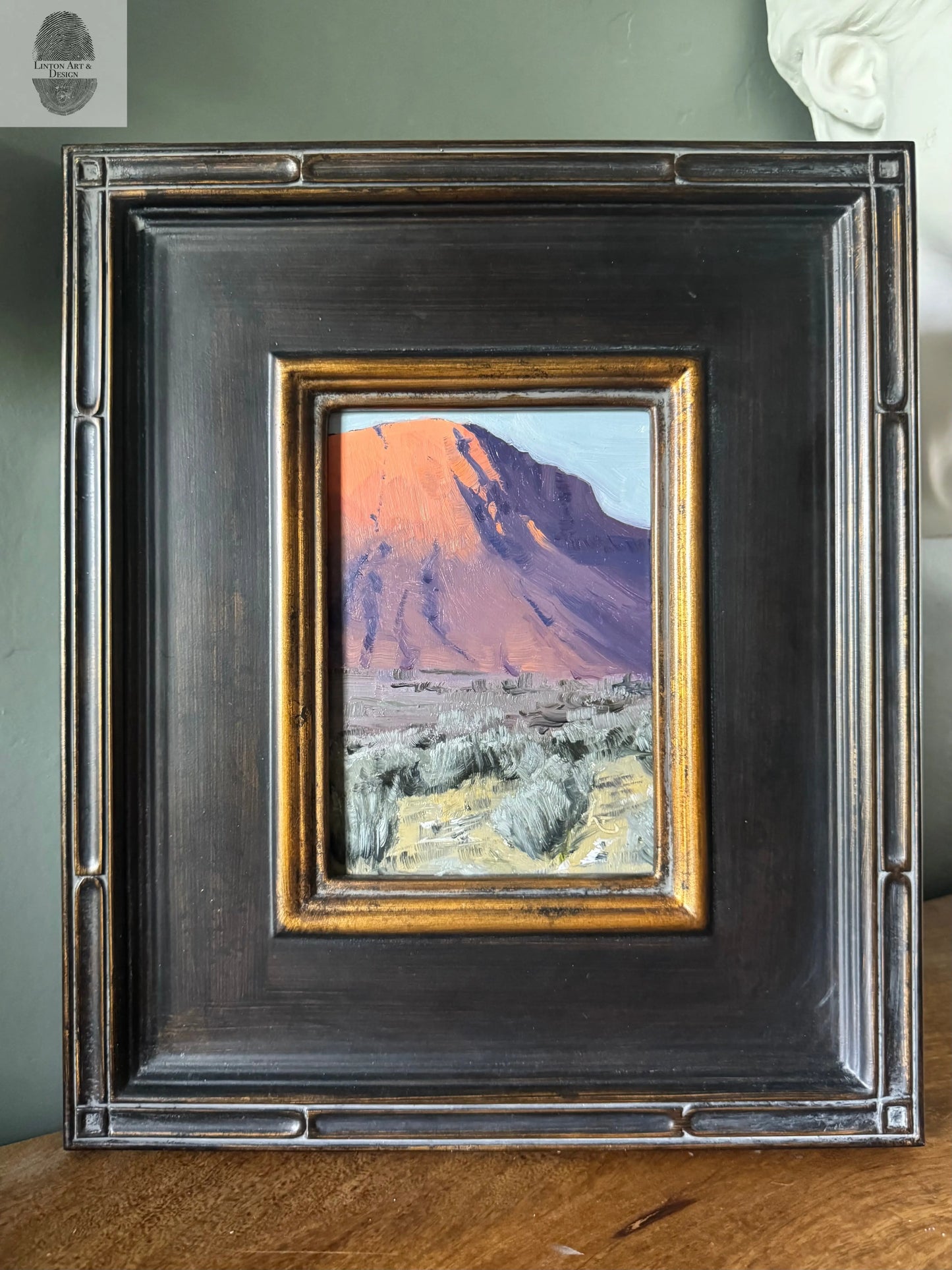 Desert Pastels. 5x7 Original Oil Painting lintonart