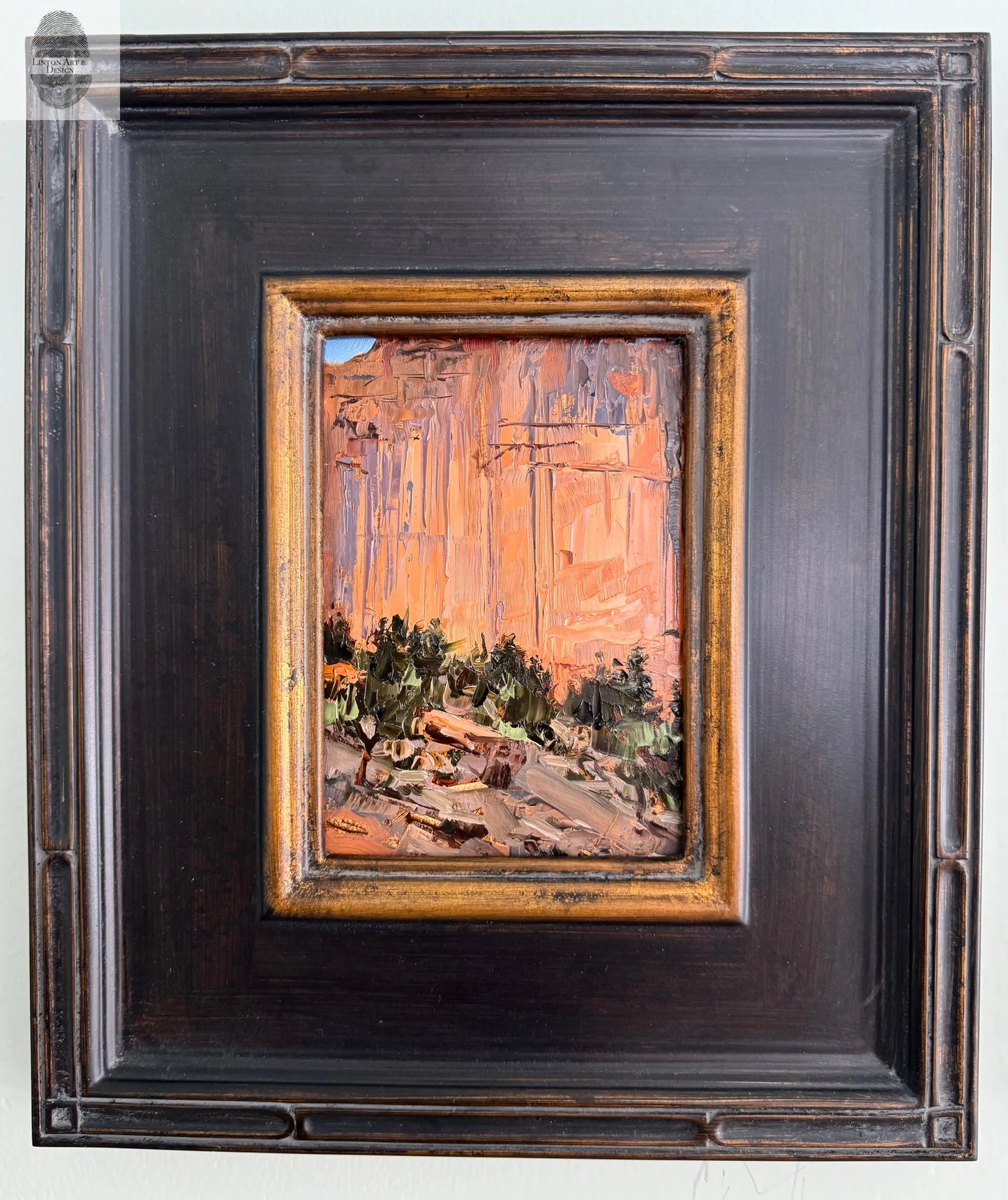 Original Oil Painting, 5x7 inches, "The Wall" lintonart