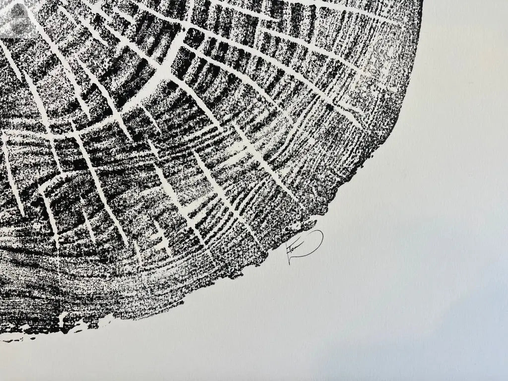 Pennsylvania Maple Cropped Tree Ring Original Print, 12x16 inches, Signed lintonart