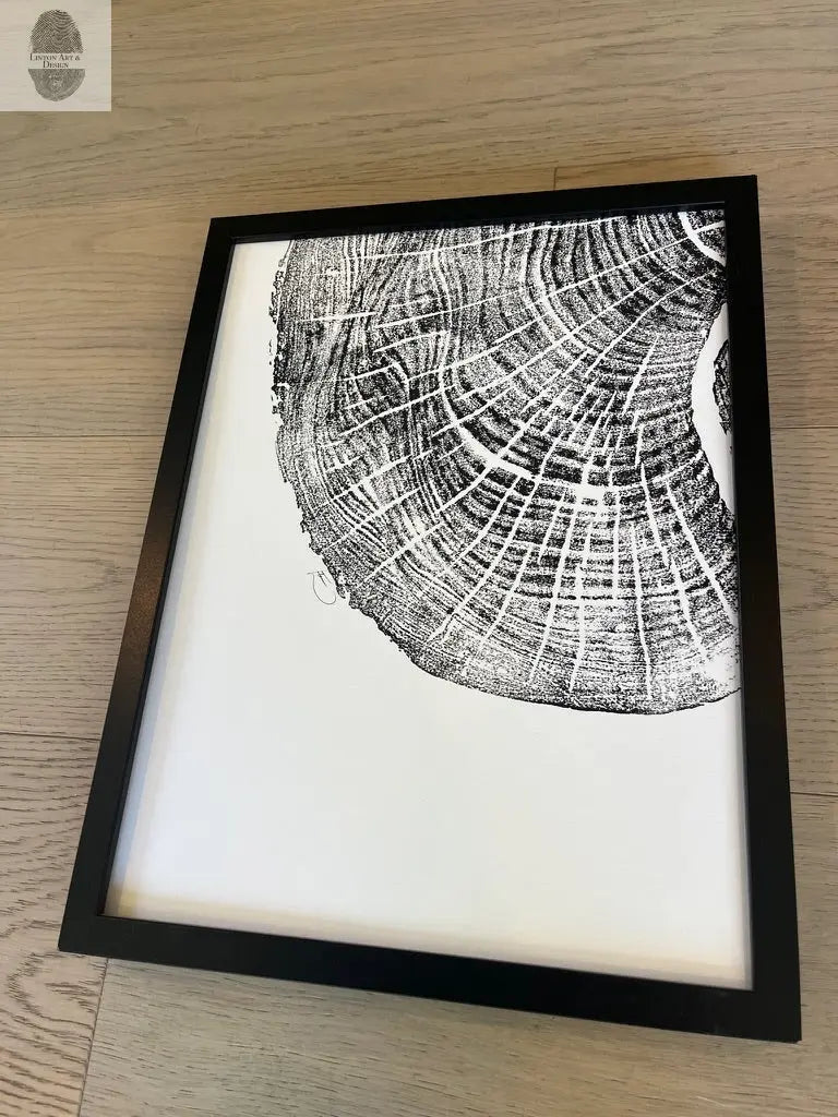 Pennsylvania Maple Cropped Tree Ring Original Print, 12x16 inches, Signed lintonart