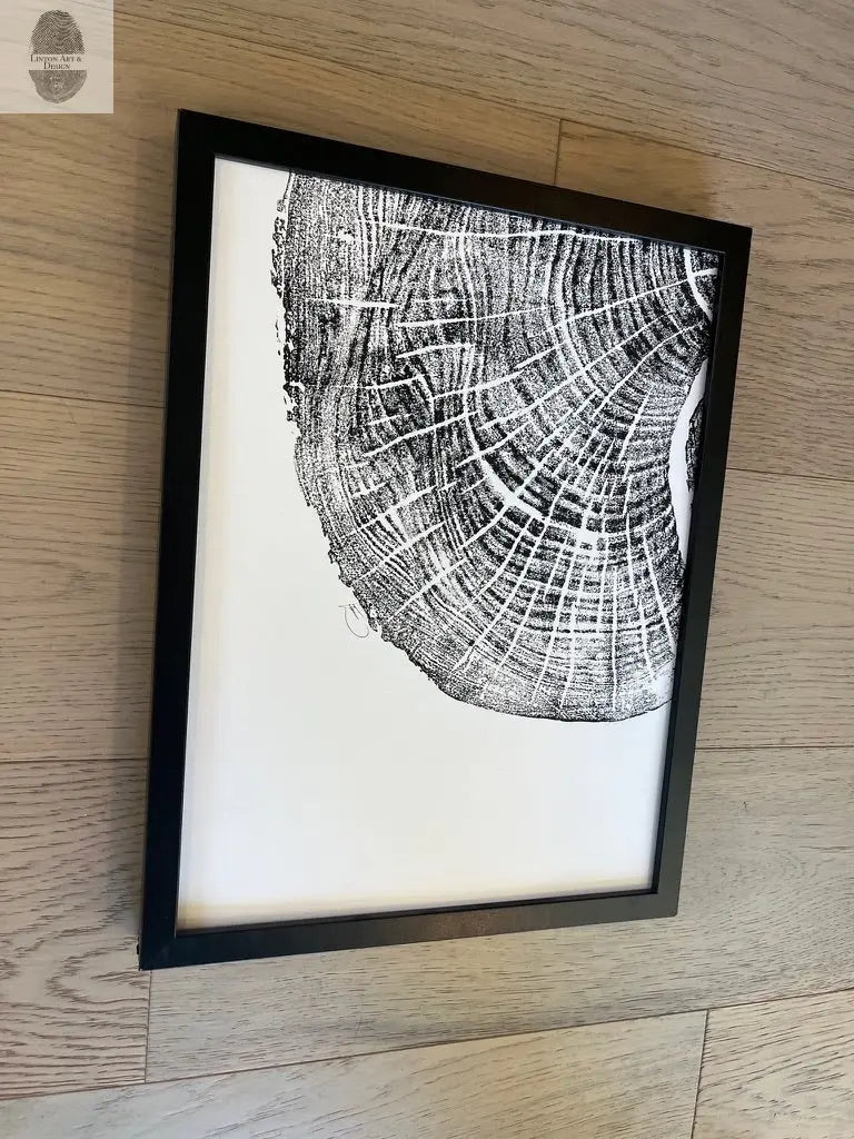 Pennsylvania Maple Cropped Tree Ring Original Print, 12x16 inches, Signed lintonart
