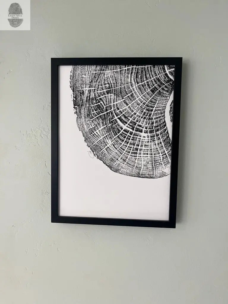 Pennsylvania Maple Cropped Tree Ring Original Print, 12x16 inches, Signed lintonart