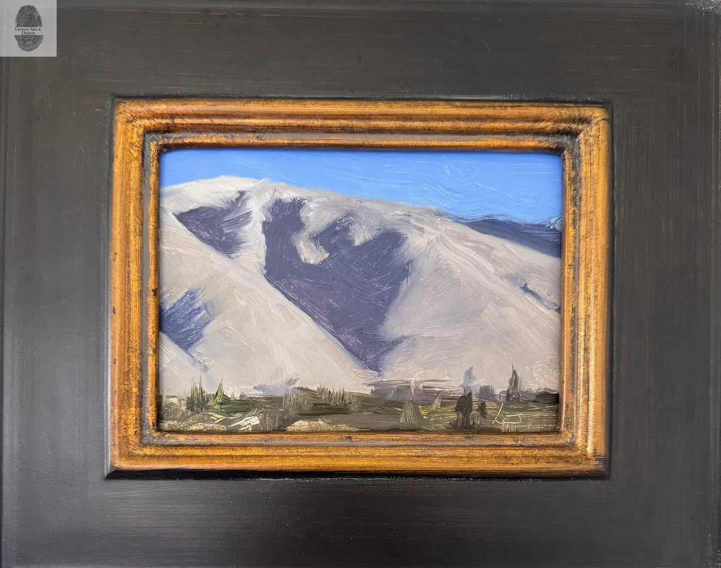 Purple Hills. 5x7 Original Oil Painting lintonart