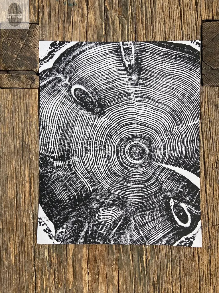 Utah Knotted Pine, Cropped, Limited Edition 11x14 inches. Hand pressed and signed. lintonart