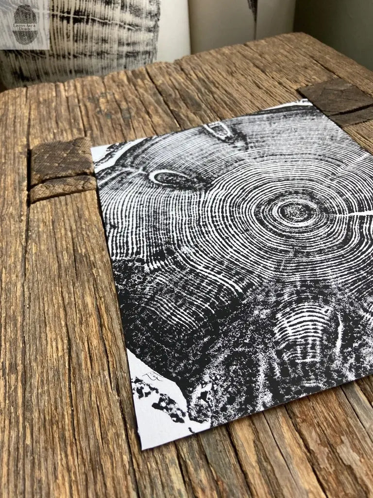 Utah Knotted Pine, Cropped, Limited Edition 11x14 inches. Hand pressed and signed. lintonart