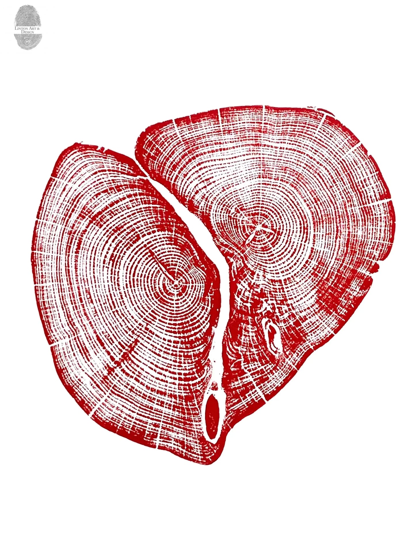 Waco Texas Cedar - 18x24 print, Red Ink lintonart