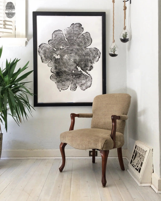 Western Red Cedar, Oregon Print, Woodcut print, PNW art, Lumber lintonart