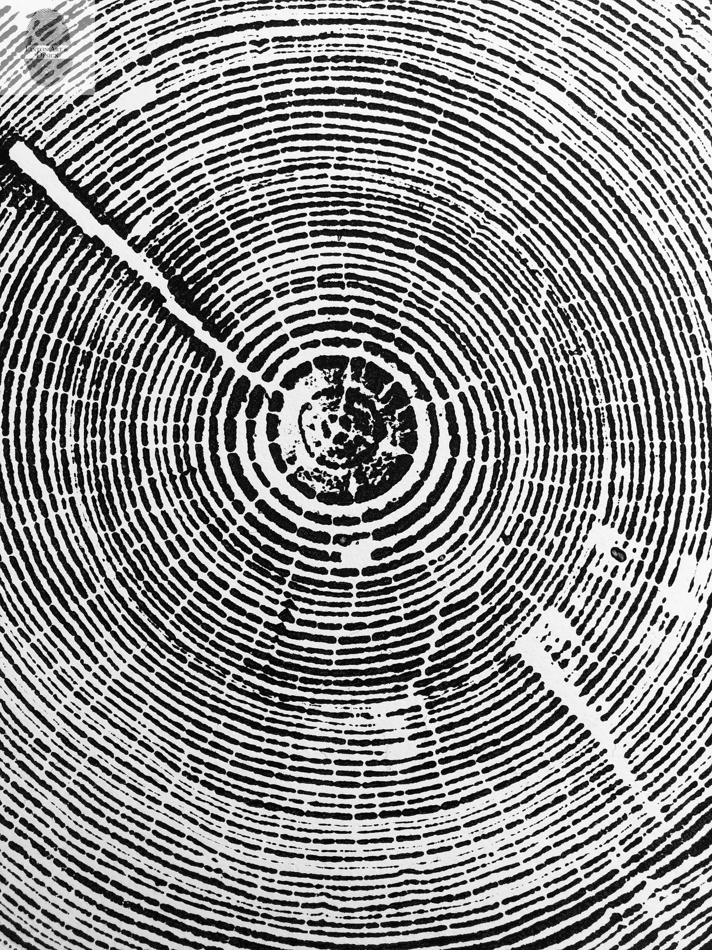 Alabama Tree Ring Print, Alabama art print, made by hand from a real tree from Birmingham area, Original woodcut print, 18x24 inch paper lintonart
