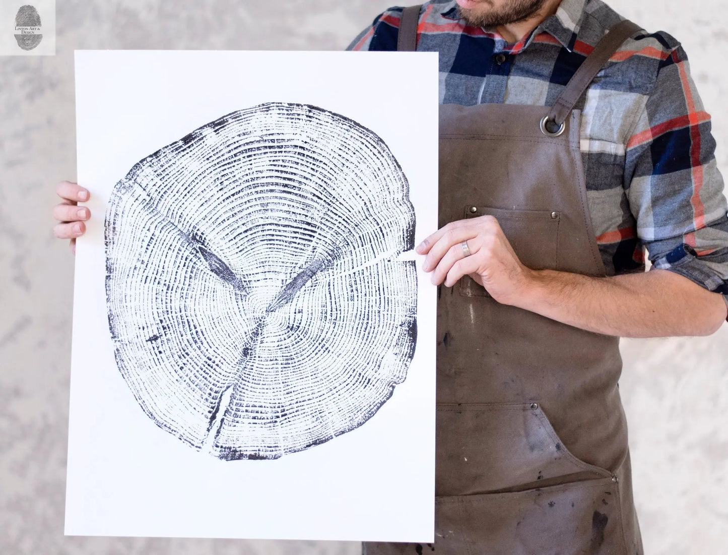 Alaska Cedar, Alaska Art, Denali, Shabby Tree, Tree Ring Print, Forager lintonart