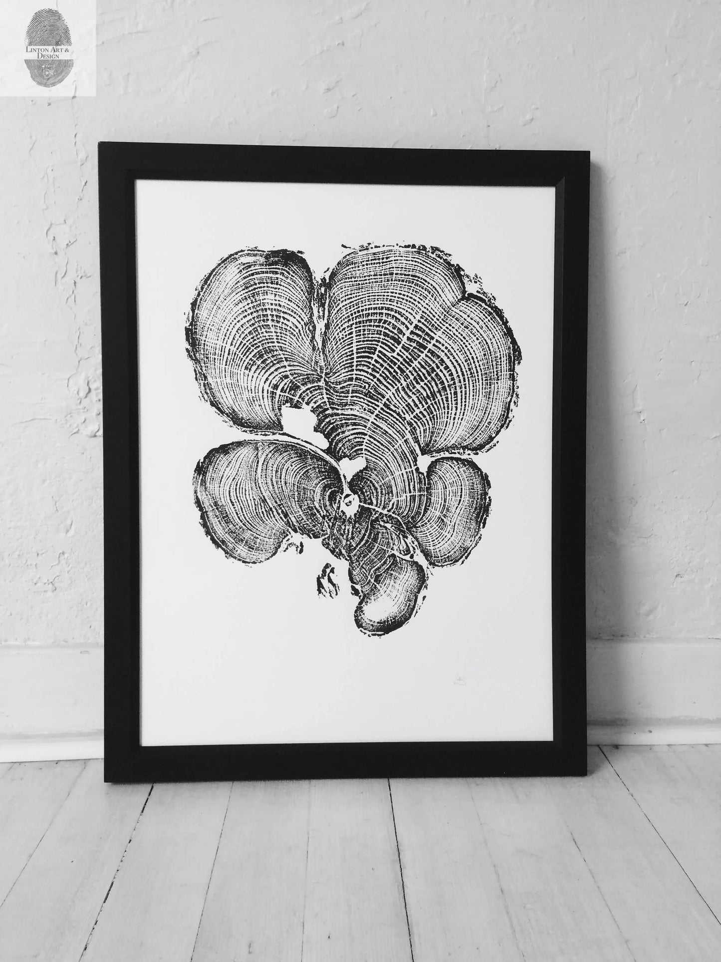 Grand Canyon Cedar, Tree Ring Print, woodcut art, Real tree rings, Nature inspired art, real tree art, Arborist art, Christmas art gifts lintonart