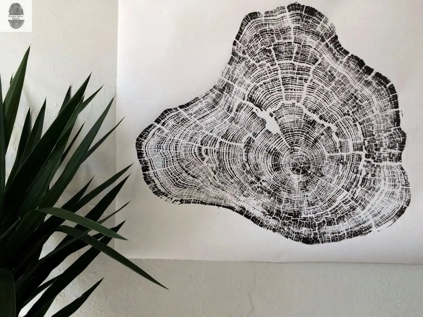Grand Canyon Art, Huge Wall Art, Tree Ring Print, Arizona Art, Woodcut Print lintonart