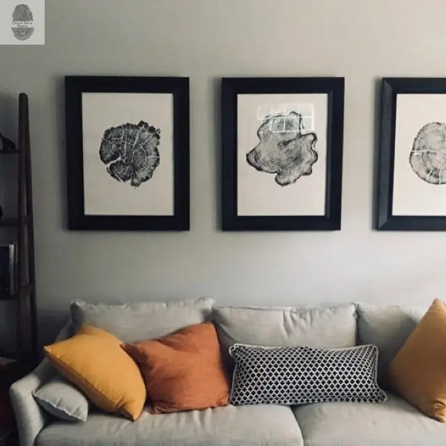 Grand Tetons, Alaska Art, Wyoming Art, Idaho Art, Tree Ring Art, Woodcut print, Biology Gifts, tree ring prints - 18x24 each print lintonart
