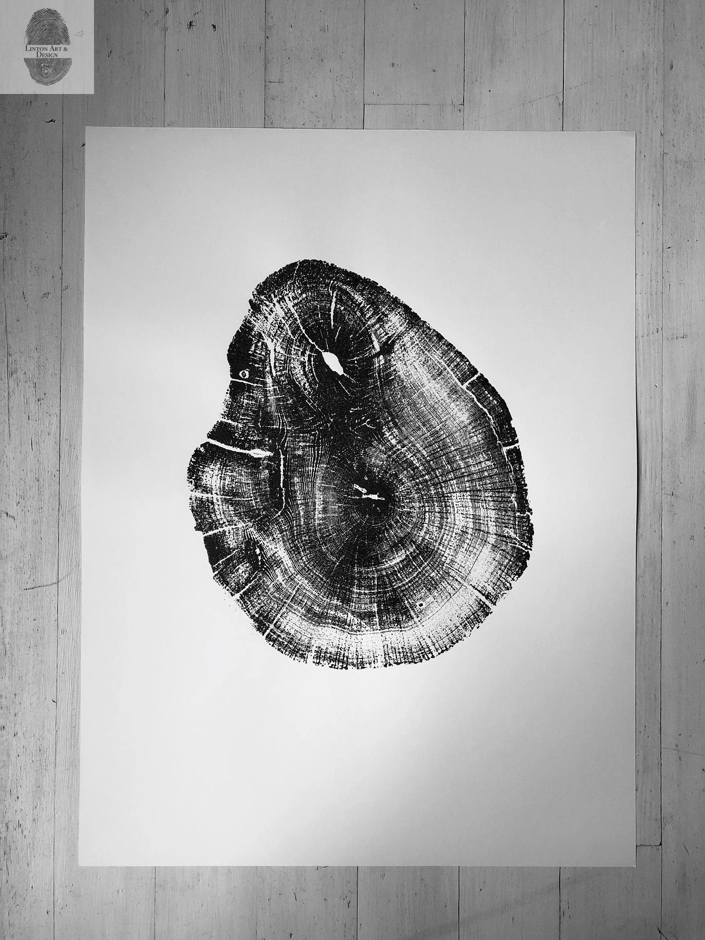 Michigan Wall Art, Lake Superior, Tree ring print, Great Lakes Print, Michigan Gift, Michigan Decor lintonart