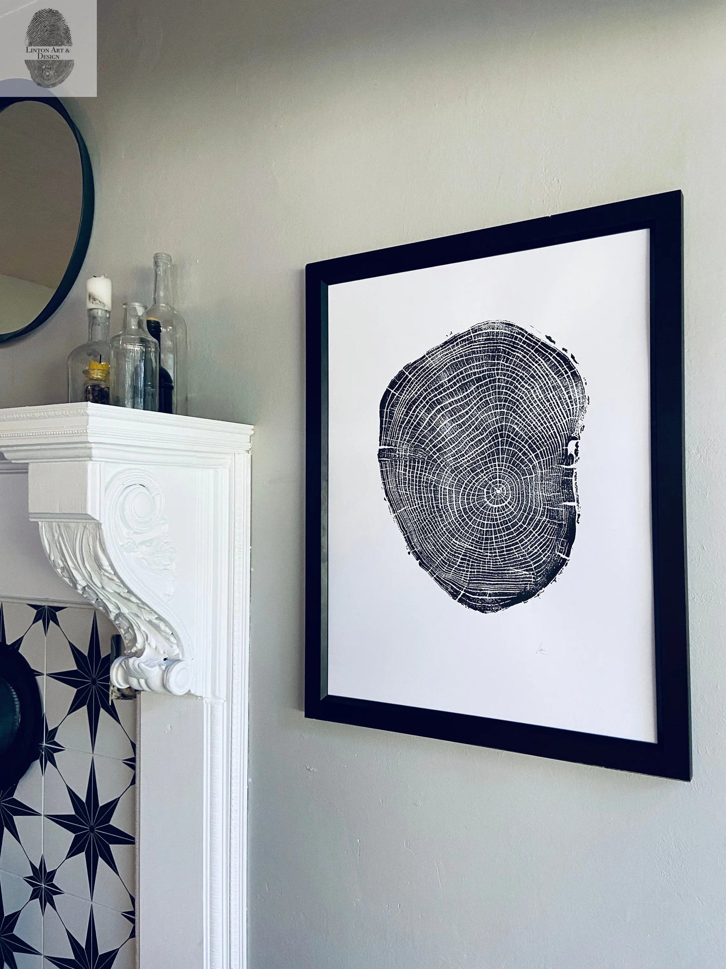 New Haven, Connecticut Ash - 18x24 print lintonart