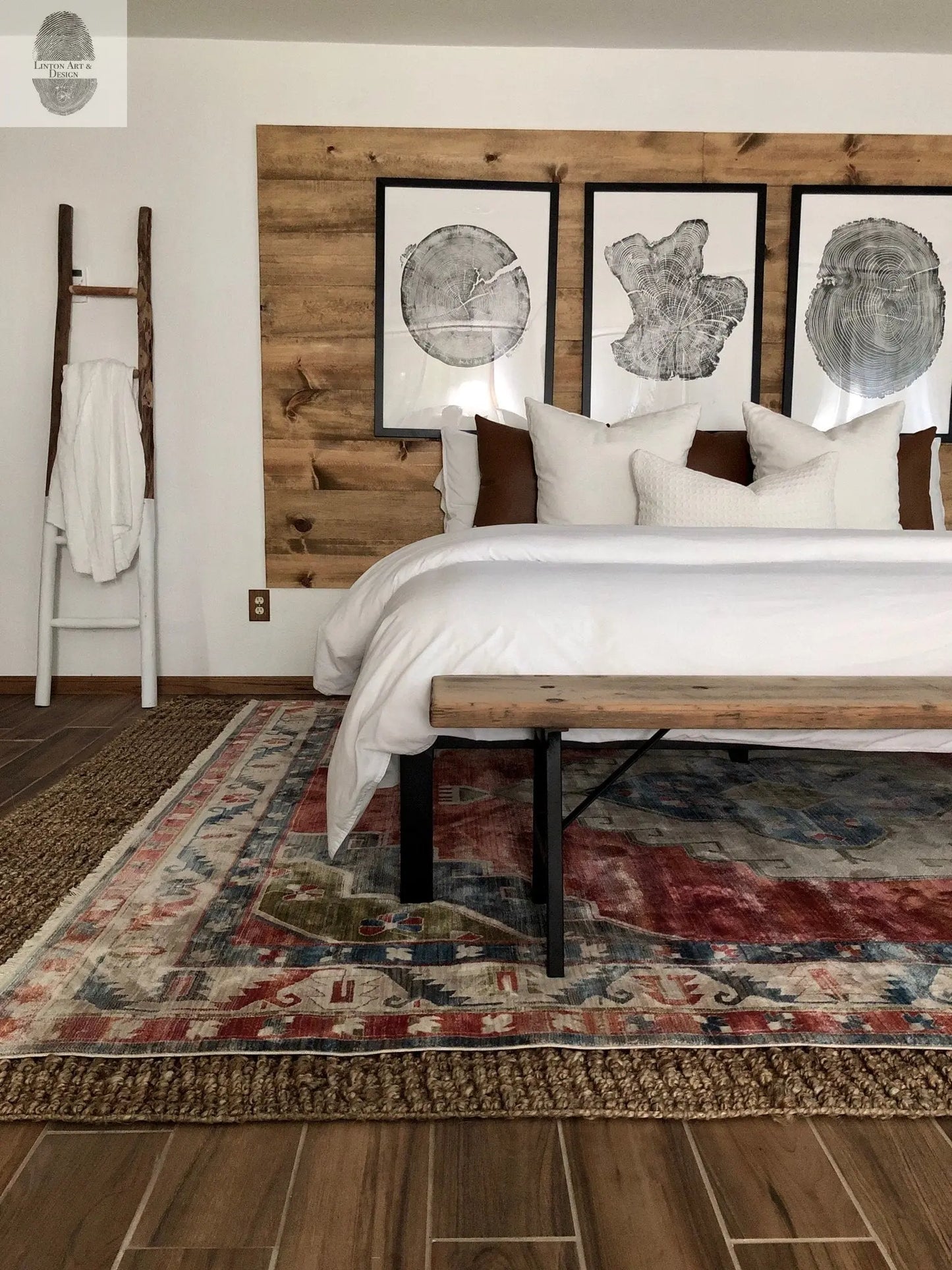 Tree rings Print, Three Panel Wall Art, Woodcut print, Lumber, Tree of Life, Sacred Geometry, Live Edge, Shabby Tree, Each 24x36 inches lintonart