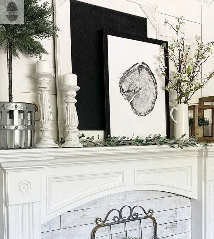 Utah Art, Tree Ring Print, Woodcut print, Woodworker, Ski Art, Snowbird, Wood Slice wall art - 18x24 print lintonart