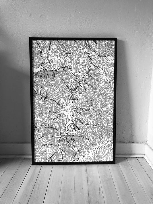 Whistler British Columbia Topographical Map Set of 2 - 24x36 giclee prints