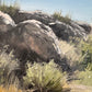 Boulders. 5x7 Original Oil Painting