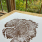 Yellowstone Tree ring print in brown ink, 11x14 inches, Hand pressed woodblock. Signed Original