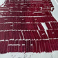 Abstract Red Letter Type Print, Matted, 17x19.5 inches lintonart