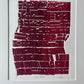 Abstract Red Letter Type Print, Matted, 17x19.5 inches lintonart