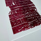 Abstract Red Letter Type Print, Matted, 17x19.5 inches lintonart