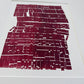 Abstract Red Letter Type Print, Matted, 17x19.5 inches lintonart