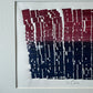 Abstract letter type Print, Matted 16.5x20 inches lintonart