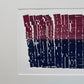 Abstract letter type Print, Matted 16.5x20 inches lintonart