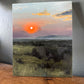 Smokey Sunset. 8x10 Original Oil Painting