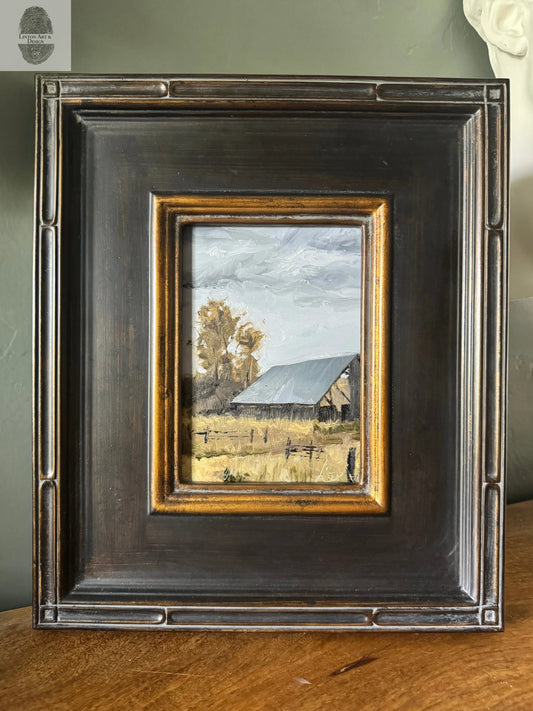 Between Seasons. 5x7 Original Oil Painting lintonart