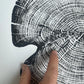 Cedar Tree Ring Print – Reno County, Kansas – 18x24 Original Signed Woodcut lintonart