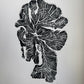 Crab Apple Tree Ring Wall Art – Millcreek UT – 18x24 Signed Original Woodcut lintonart