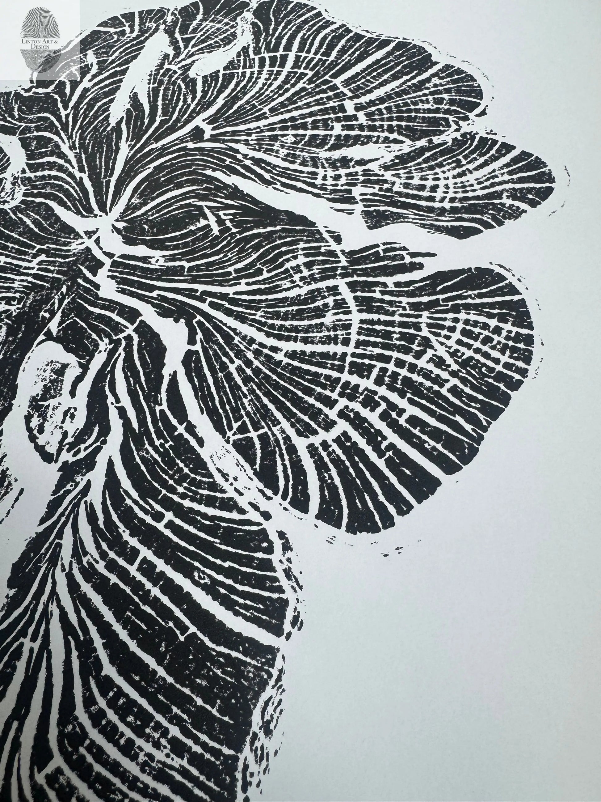 Crab Apple Tree Ring Wall Art – Millcreek UT – 18x24 Signed Original Woodcut lintonart