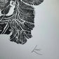 Crab Apple Tree Ring Wall Art – Millcreek UT – 18x24 Signed Original Woodcut lintonart