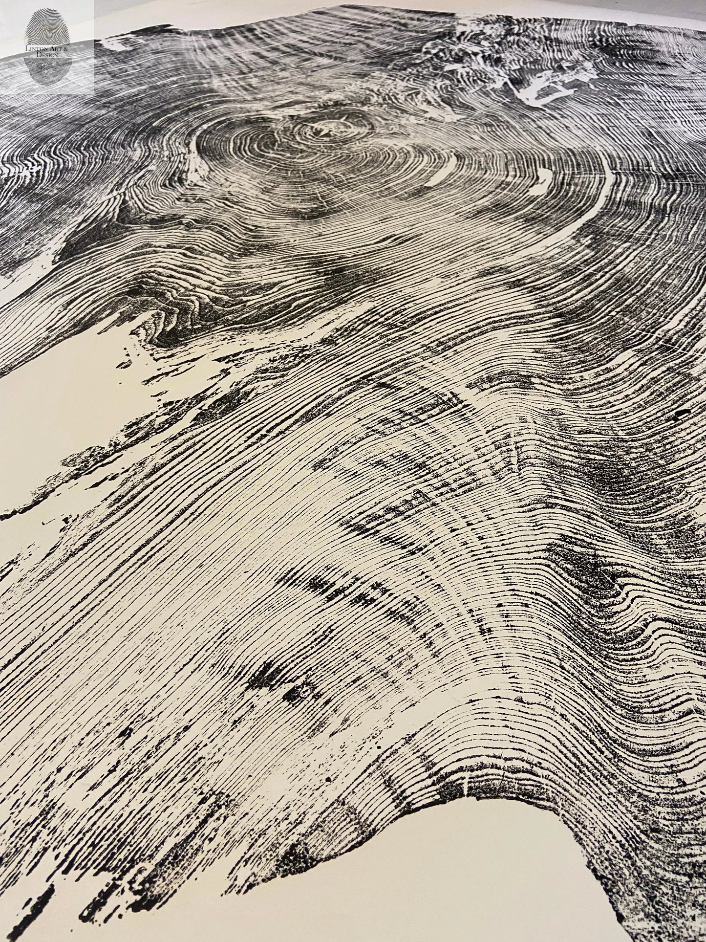 Custom Giant Redwood on 52x72 inch Paper with custom color #350c05 lintonart