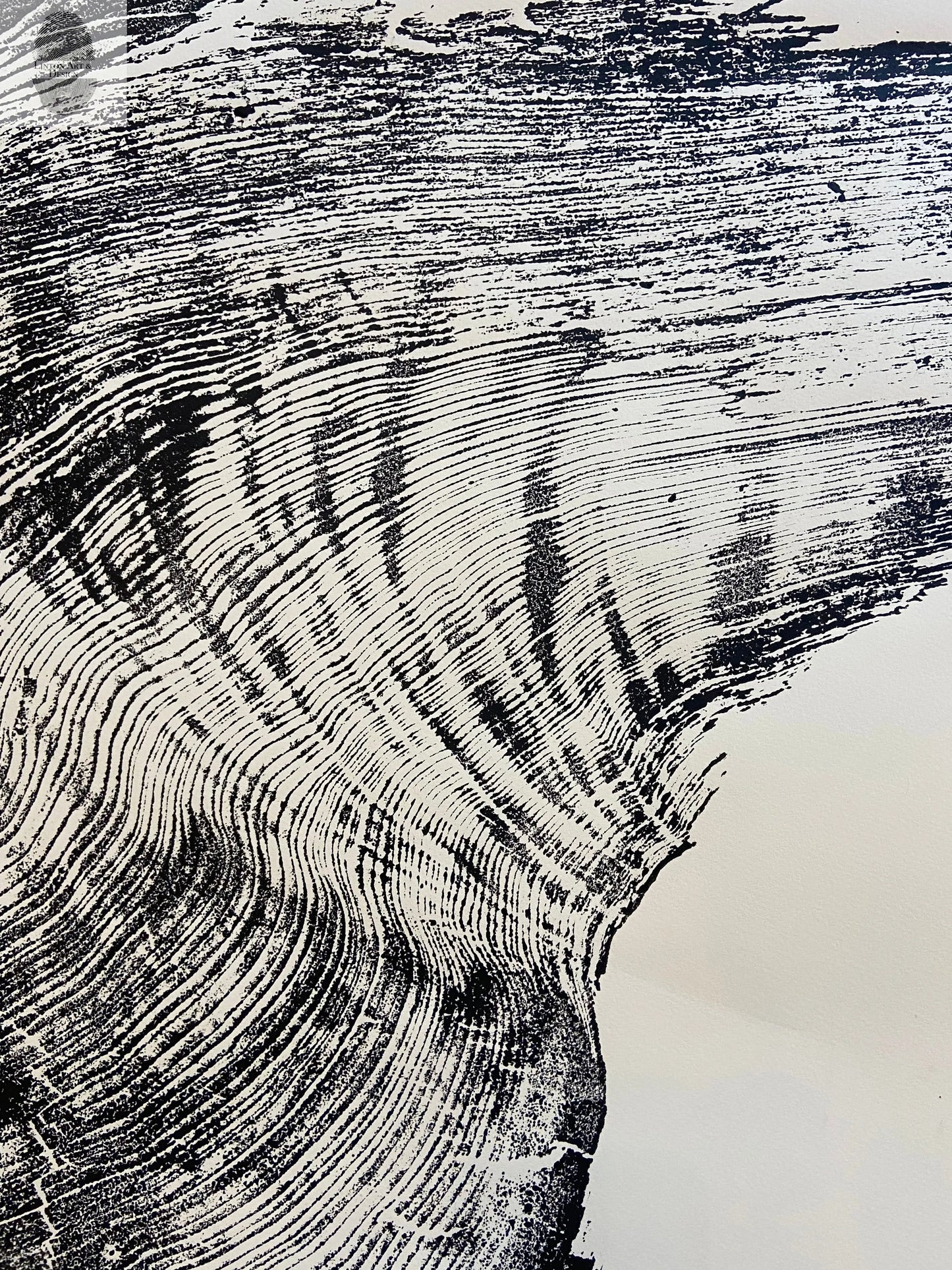 Custom Giant Redwood on 52x72 inch Paper with custom color #350c05 lintonart