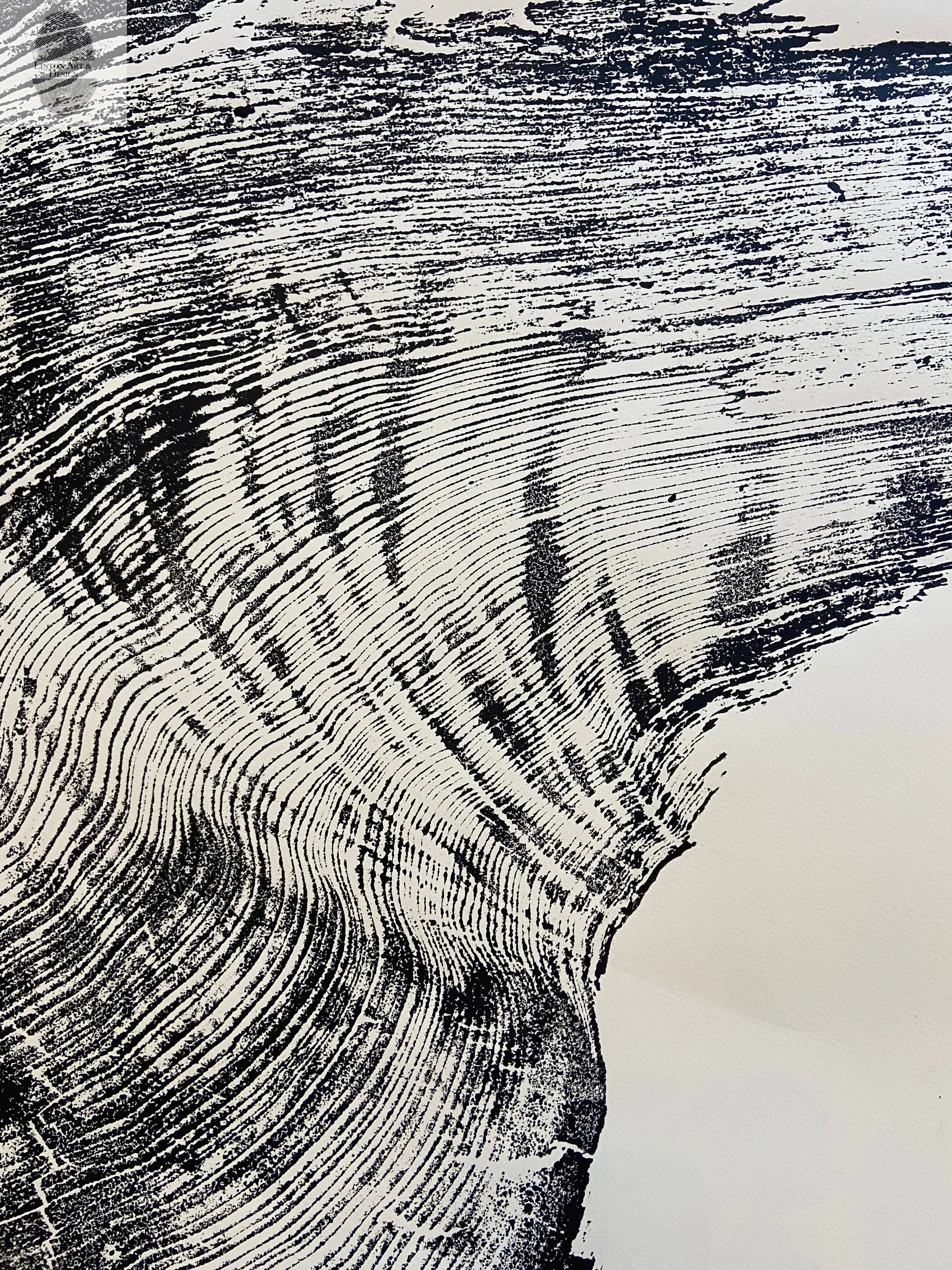 Custom Giant Redwood on 52x72 inch Paper with custom color #350c05 lintonart