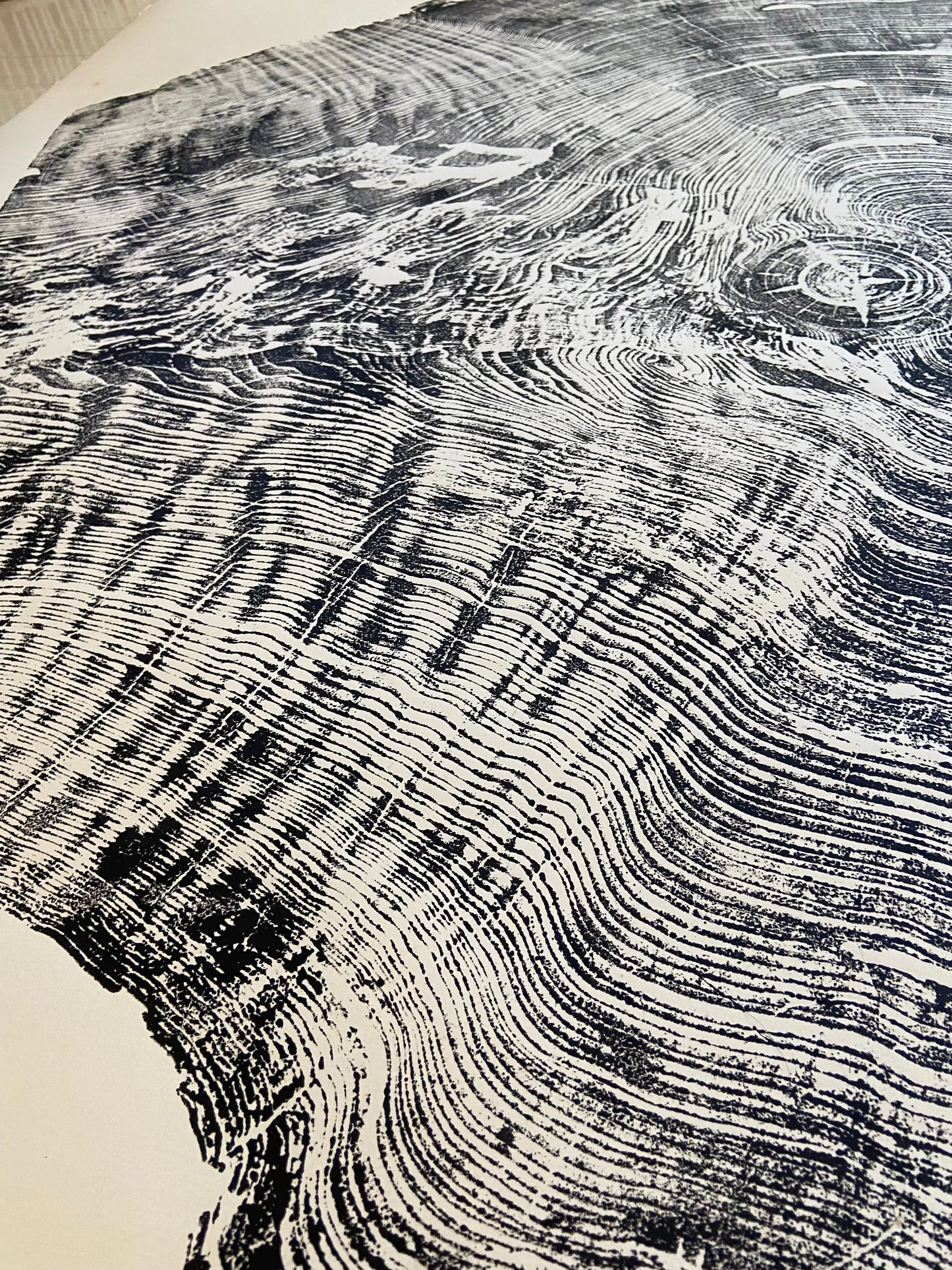 Custom Giant Redwood on 52x72 inch Paper with custom color #350c05 lintonart