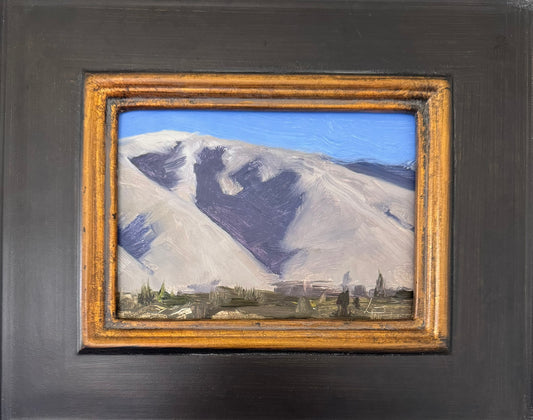 Purple Hills. 5x7 Original Oil Painting