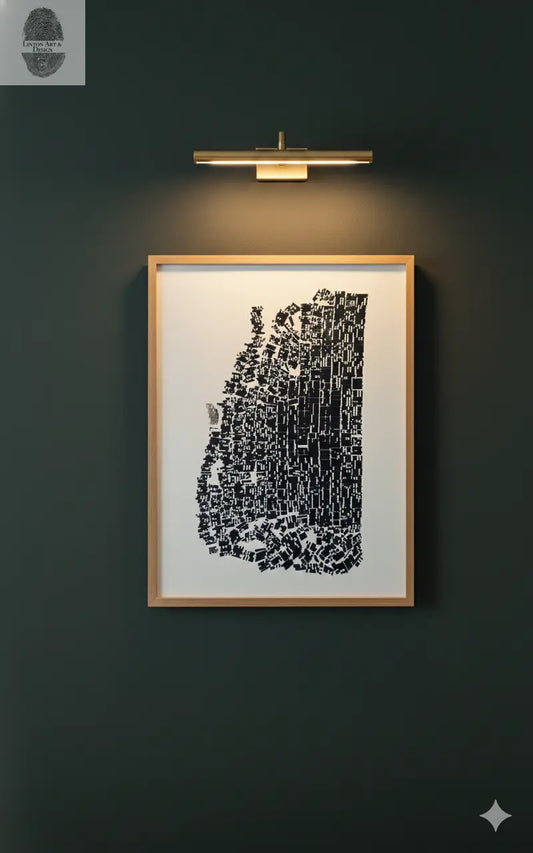 File Your Complaint Here Abstract Navy Blue Letter Type Art Print lintonart