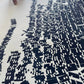 "File Your Complaint Here" Abstract Navy Blue Letter Type, Monotype, 27x26 Inches lintonart