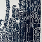 "File Your Complaint Here" Abstract Navy Blue Letter Type, Monotype, 27x26 Inches lintonart