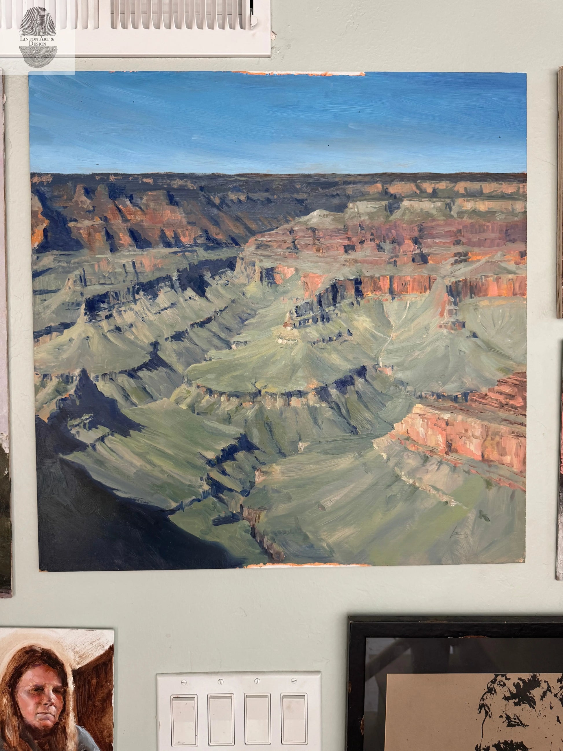 Grand canyon from the South Rim. 24x24 inches lintonart