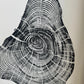 Handmade Pine Tree Ring Print – 18x24 Original Signed Woodcut from Sundance Utah lintonart