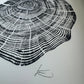 Handmade Pine Tree Ring Print – 18x24 Original Signed Woodcut from Sundance Utah lintonart
