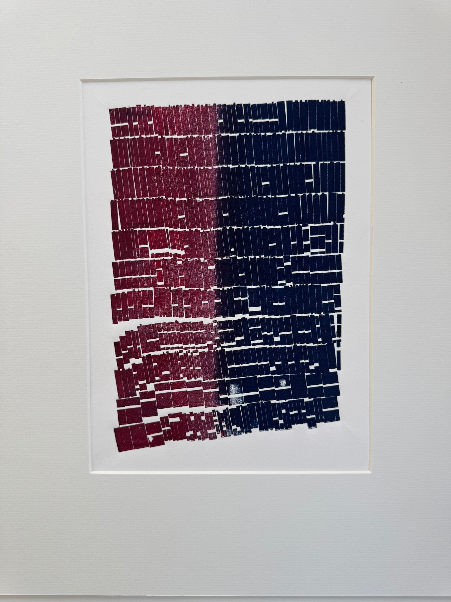 Abstract letter type Print, Matted 16.5x20 inches