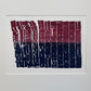 Abstract letter type Print, Matted 16.5x20 inches