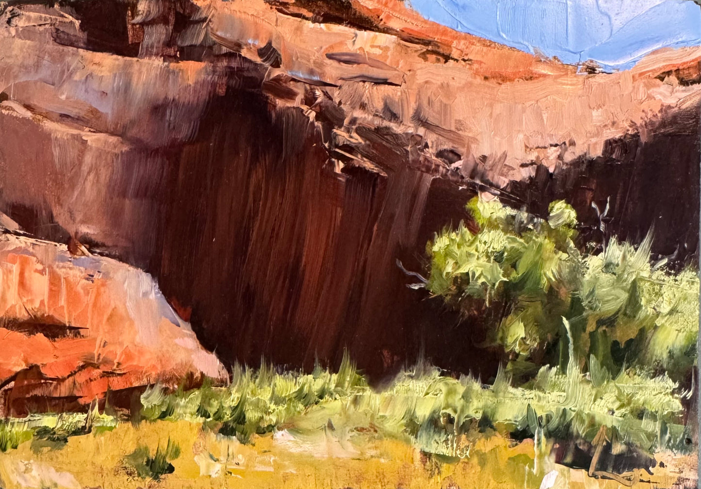 Original Oil Painting, 5x7 inches, "Escalante"